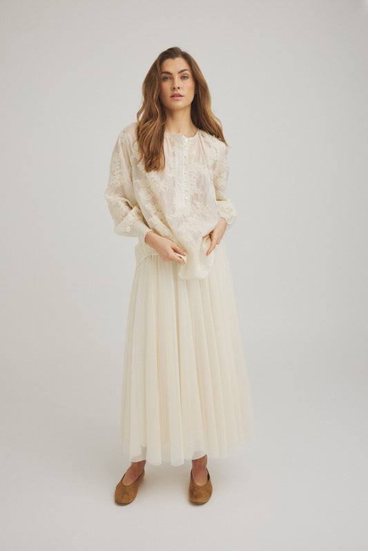 LUXZUZ // ONE TWO Tullia Skirt Skirt 741 Ecru