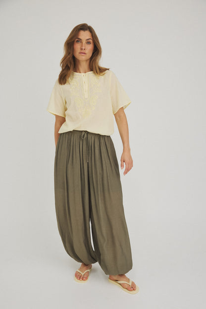 LUXZUZ // ONE TWO Valentina Pant Pant Army Green 6330