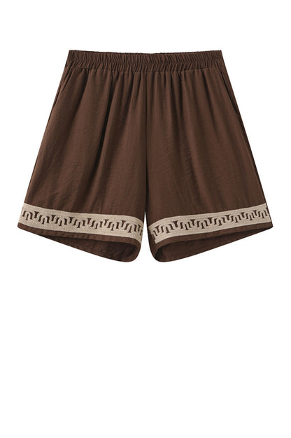 LUXZUZ // ONE TWO Valeria Shorts Shorts Dark Brown 7090