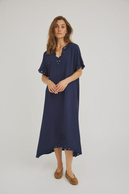 LUXZUZ // ONE TWO Vanessa Dress Dress Dark Blue 5077