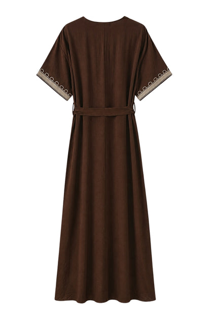 LUXZUZ // ONE TWO Vava Dress Dress Dark Brown 7090