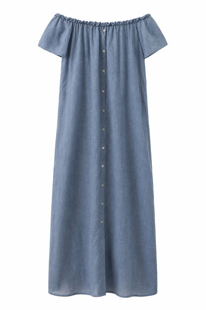 LUXZUZ // ONE TWO Vega Dress Dress Chambray 5290