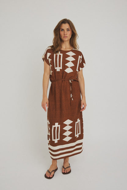 LUXZUZ // ONE TWO Vejdi Dress Dress Dark Brown 7090