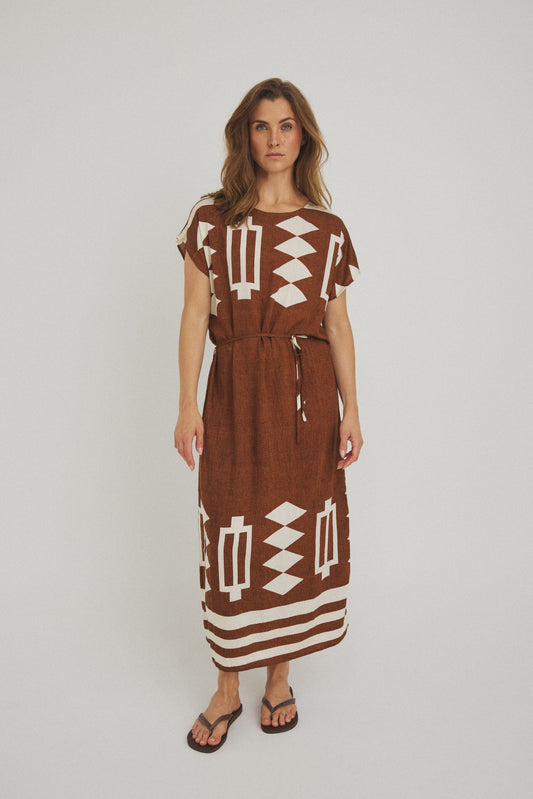 LUXZUZ // ONE TWO Vejdi Dress Dress Dark Brown 7090