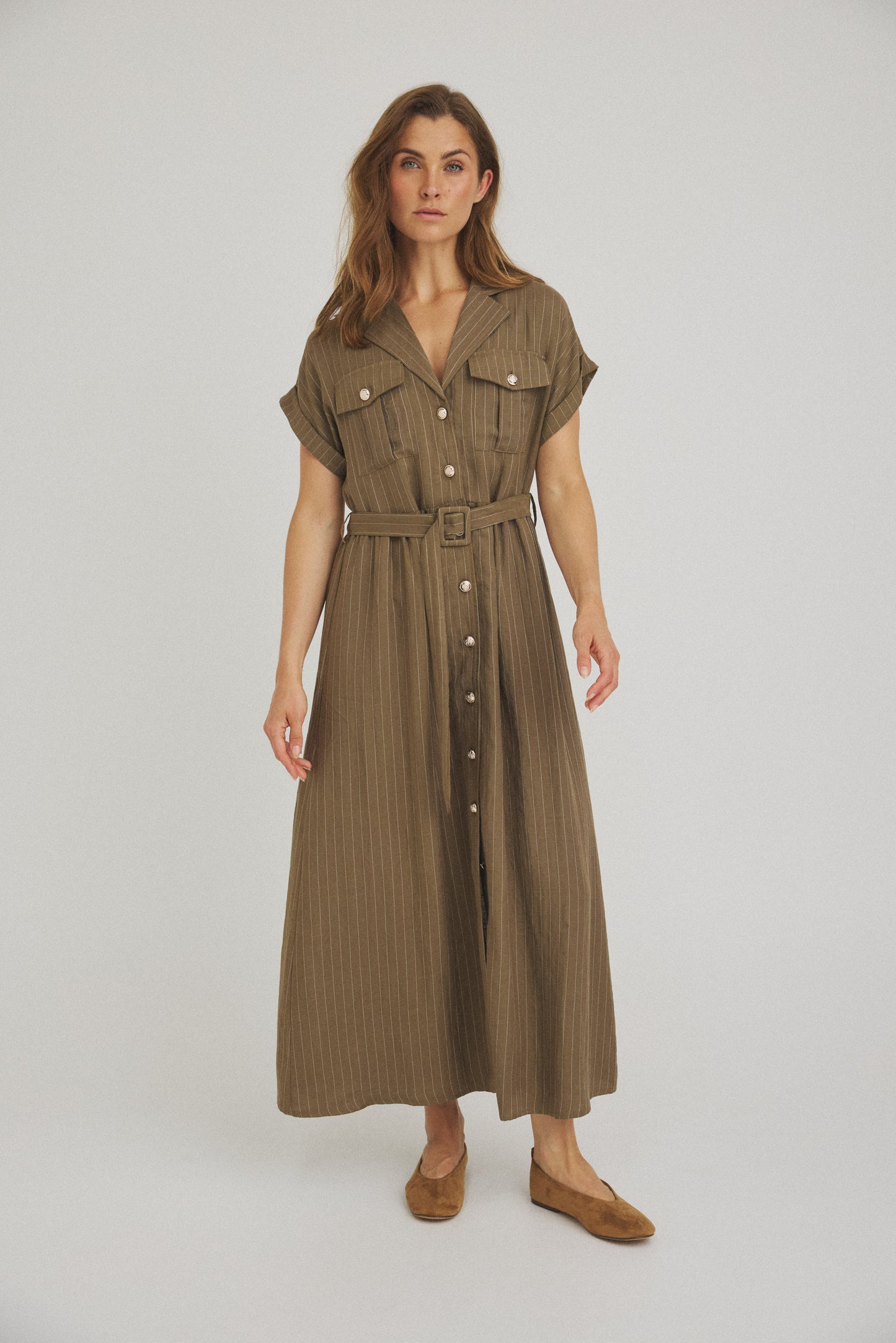 LUXZUZ // ONE TWO Viana Dress Dress Army Green 6330