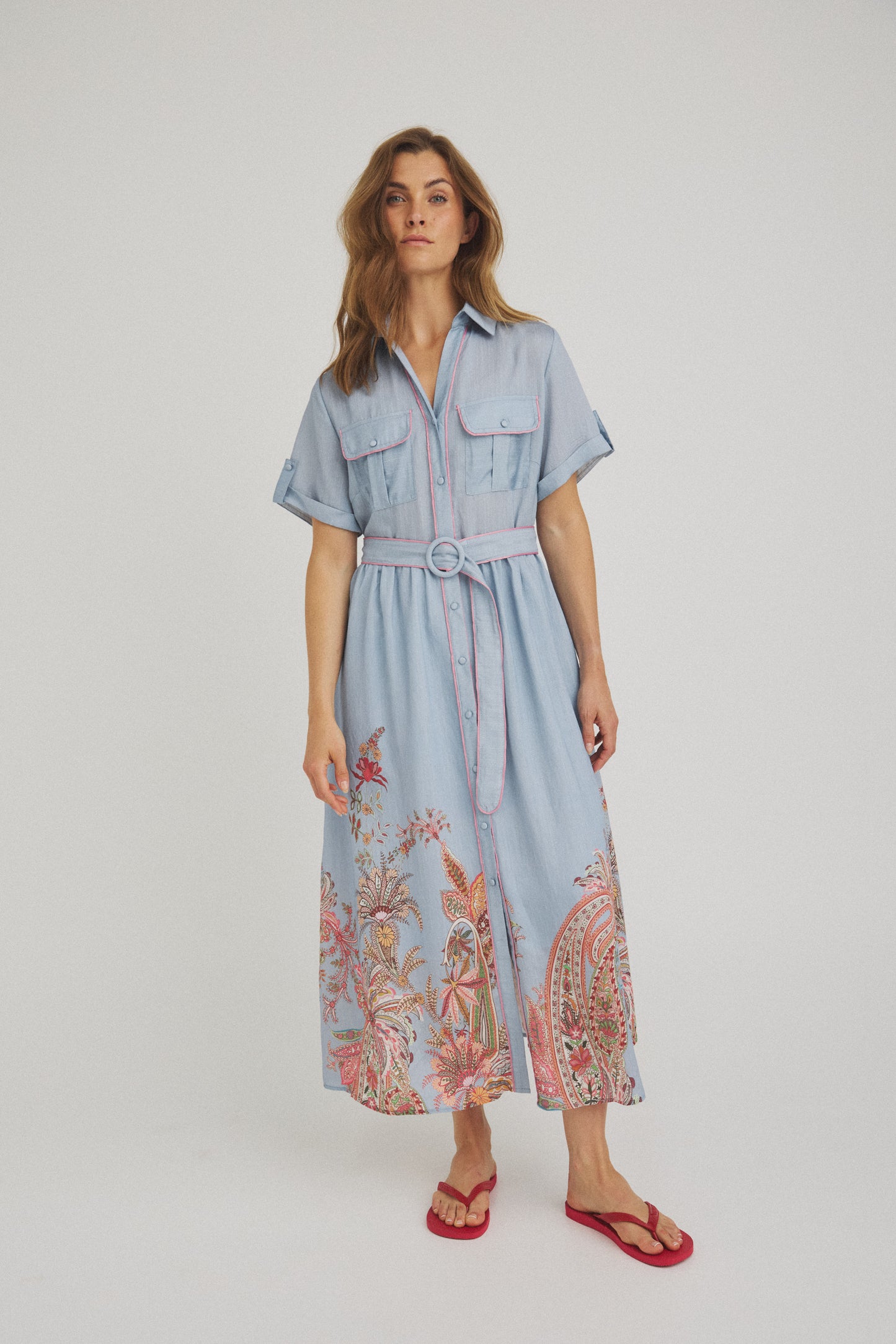 LUXZUZ // ONE TWO Vibe Dress Dress Faded Blue 5019