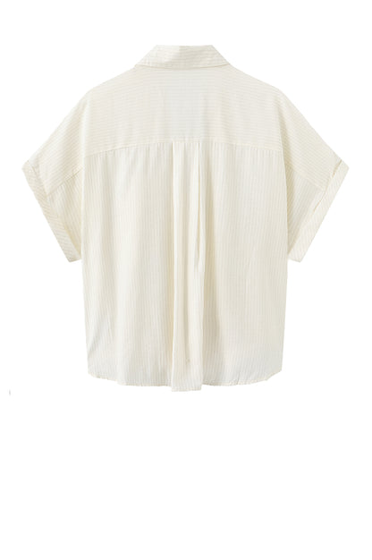 LUXZUZ // ONE TWO Viben Shirt Shirt Cream 7037
