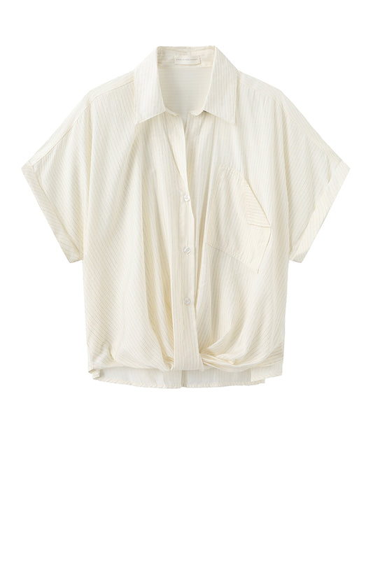 LUXZUZ // ONE TWO Viben Shirt Shirt Cream 7037