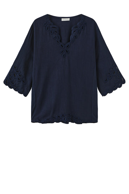 LUXZUZ // ONE TWO Vicha Blouse Blouse Dark Blue 5077