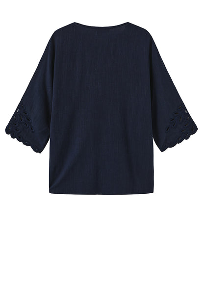 LUXZUZ // ONE TWO Vicha Blouse Blouse Dark Blue 5077