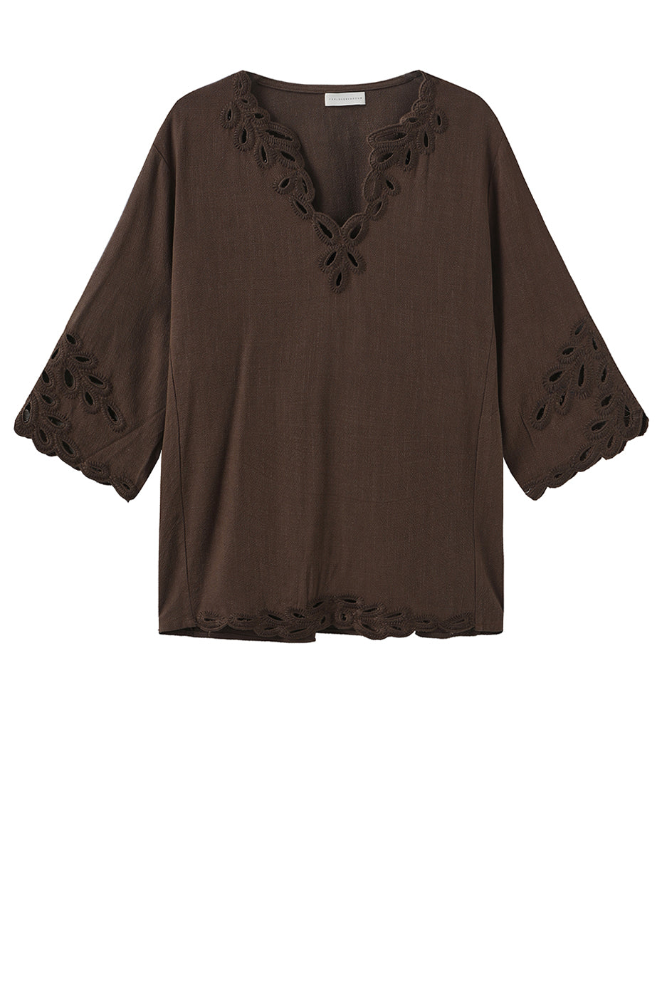 LUXZUZ // ONE TWO Vicha Blouse Blouse Dark Brown 7090