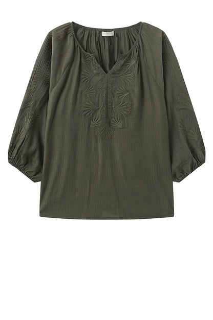 LUXZUZ // ONE TWO Vicky Blouse Blouse Army Green 6330