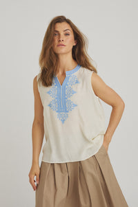 Vigdis Top - Bright Blue