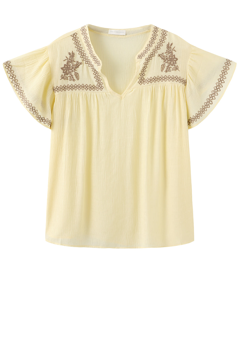 LUXZUZ // ONE TWO Vika Blouse Blouse Soft Yellow 1029