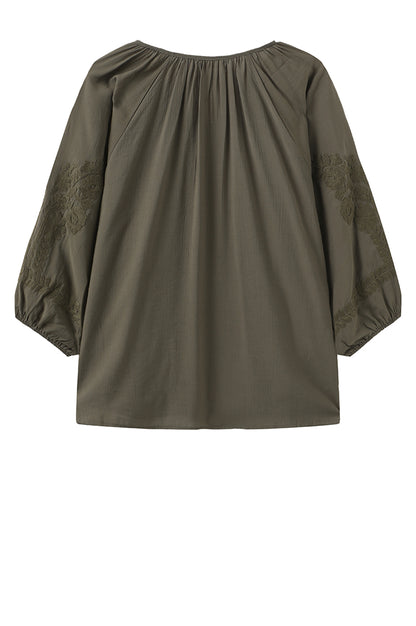 LUXZUZ // ONE TWO Viktoria Blouse Blouse Army Green 6330