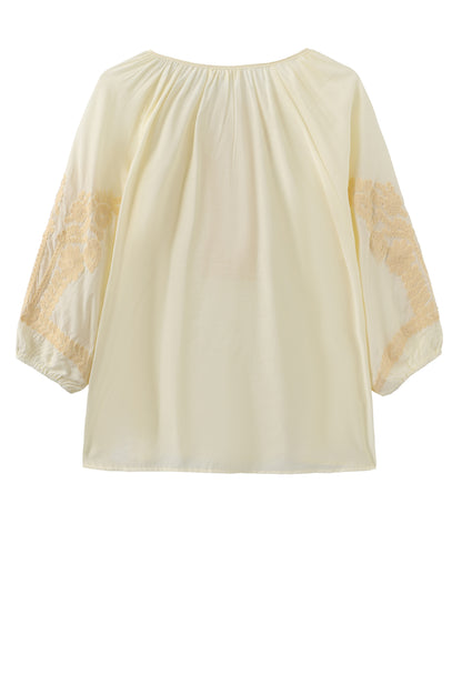 LUXZUZ // ONE TWO Viktoria Blouse Blouse Soft Yellow 1029