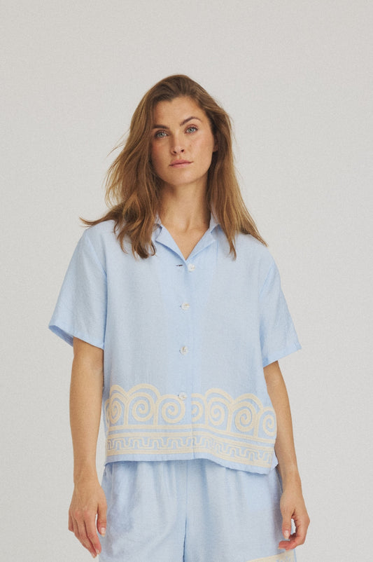 LUXZUZ // ONE TWO Vilia Shirt Shirt Light Blue 5010