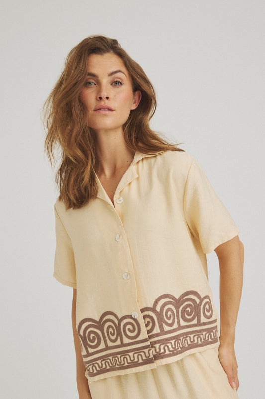 LUXZUZ // ONE TWO Vilia Shirt Shirt Soft Yellow 1029