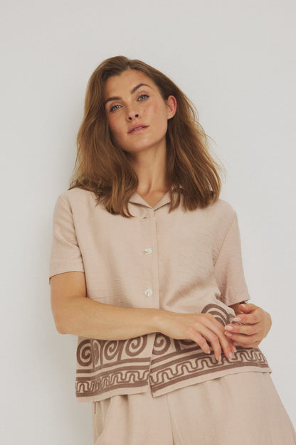 LUXZUZ // ONE TWO Vilia Shirt Shirt Taupe 7012