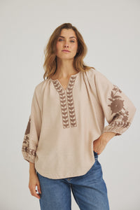 Vina Blouse - Taupe