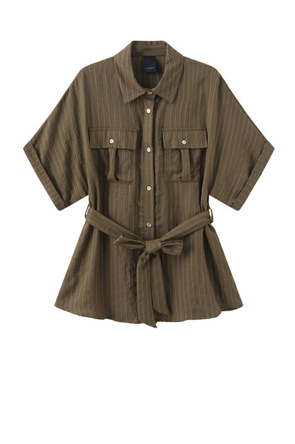 LUXZUZ // ONE TWO Viol Shirt Shirt Army Green 6330