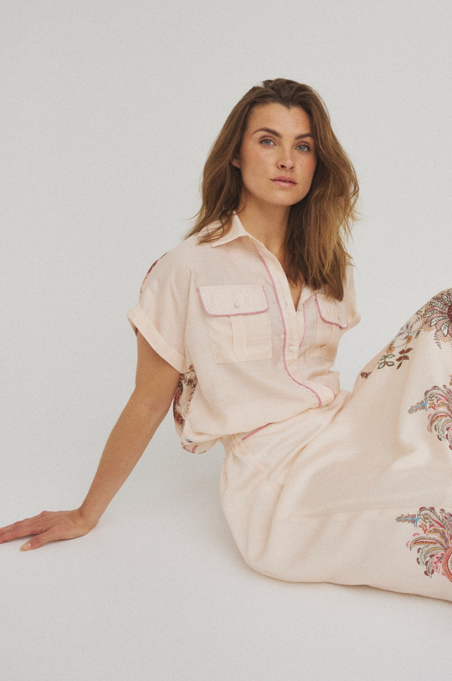 LUXZUZ // ONE TWO Violet Shirt Shirt Lotus Flower 3080