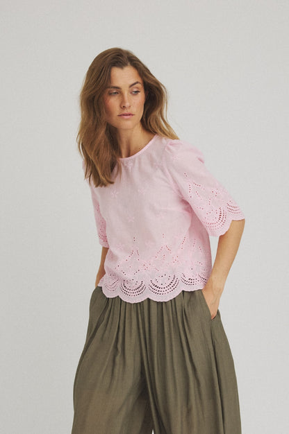 LUXZUZ // ONE TWO Virginia Blouse Blouse Light Pink 3005
