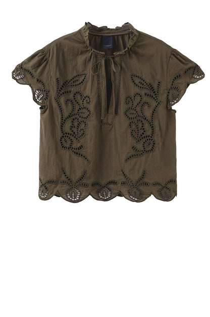 LUXZUZ // ONE TWO Vita Blouse Blouse Army Green 6330