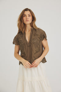 Vita Blouse - Army Green