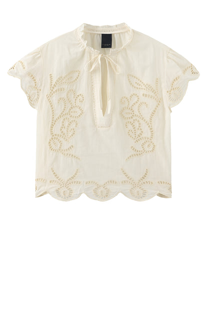 LUXZUZ // ONE TWO Vita Blouse Blouse Off White 7038