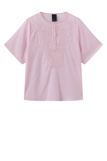 LUXZUZ // ONE TWO Viva Blouse Blouse Light Pink 3005