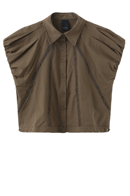LUXZUZ // ONE TWO Vivette Shirt Shirt Army Green 6330
