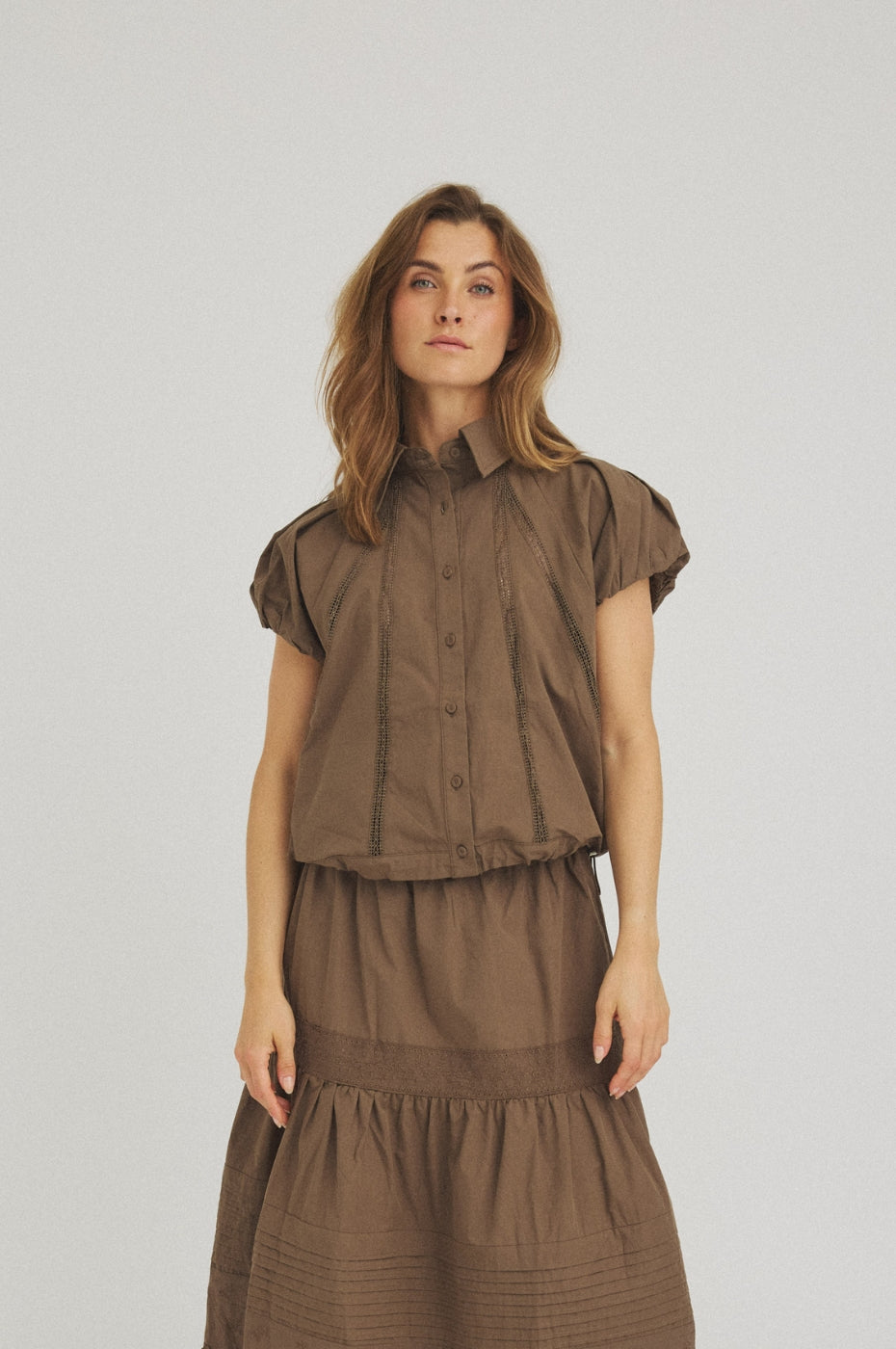 LUXZUZ // ONE TWO Vivette Shirt Shirt Army Green 6330