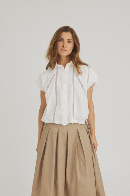LUXZUZ // ONE TWO Vivette Shirt Shirt Cream 7037