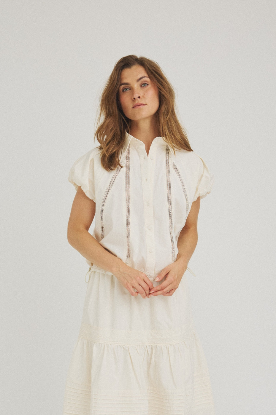 LUXZUZ // ONE TWO Vivette Shirt Shirt Off White 7038