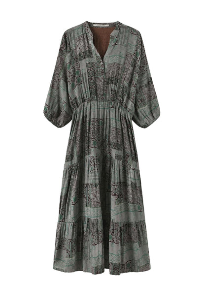 LUXZUZ // ONE TWO Walentine Dress Dress 672 Hedge Green