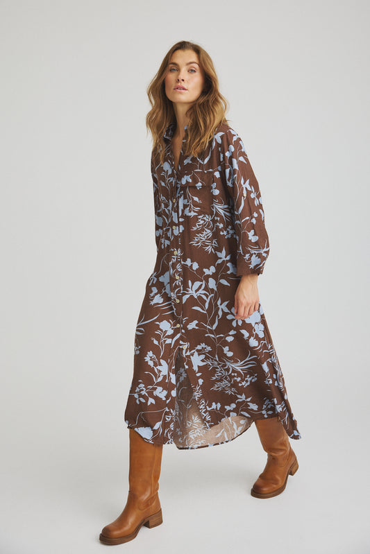 LUXZUZ // ONE TWO Waleria Dress Dress 785 Luggage Brown