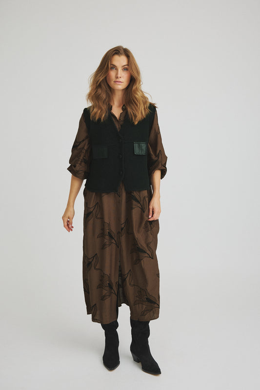 LUXZUZ // ONE TWO Walli Dress Dress 718 Suitcase Brown