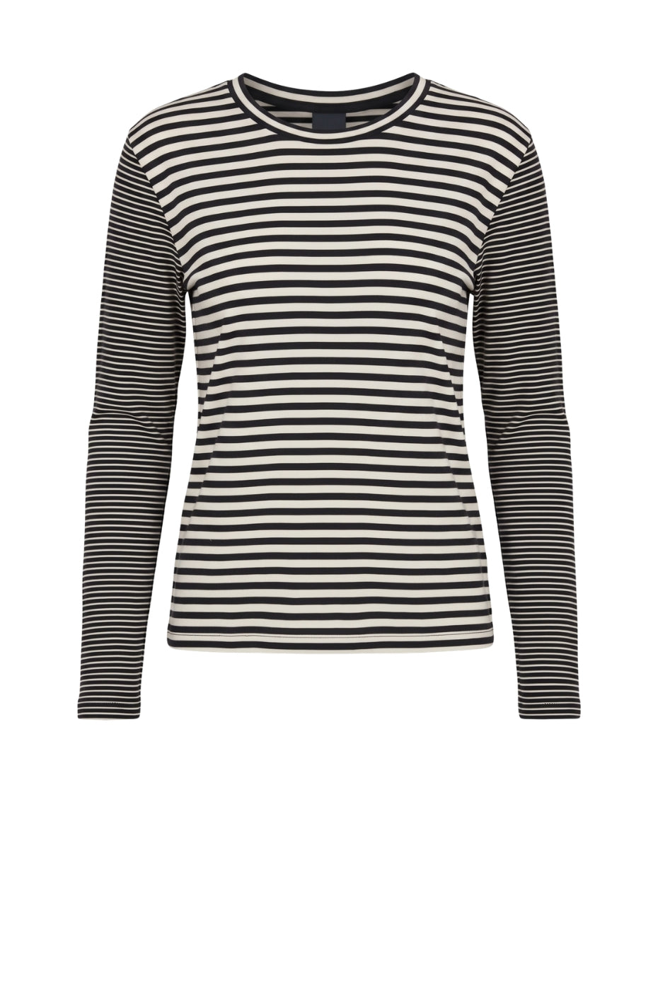 LUXZUZ // ONE TWO Zegzag Stripe T-shirt T-Shirt 741 Ecru