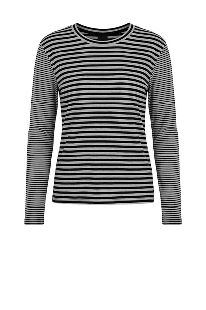 LUXZUZ // ONE TWO Zegzag Stripe T-shirt T-Shirt 999 Black