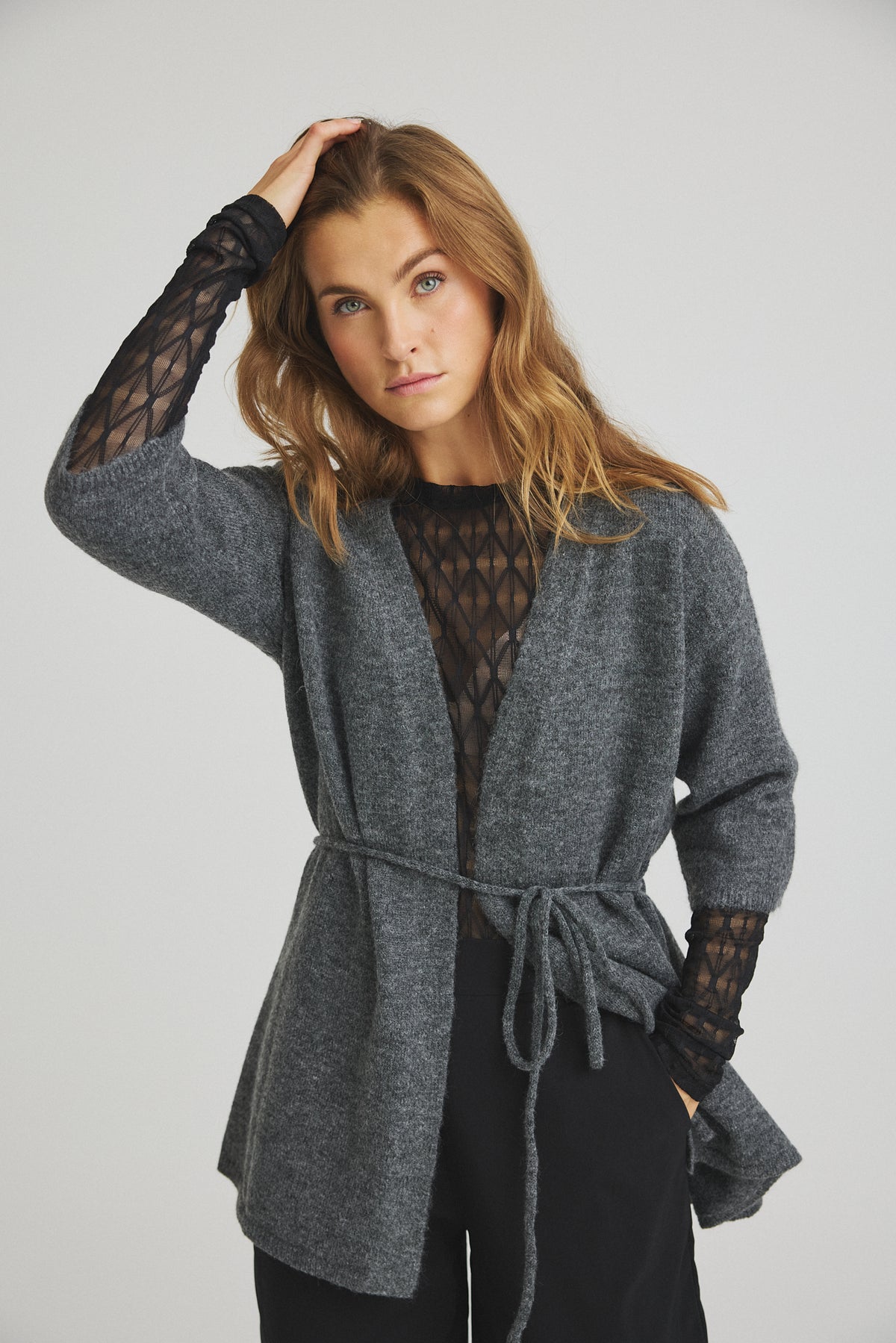 LUXZUZ // ONE TWO Zelina Knit Knit 816 Dark Grey Melange
