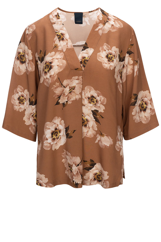 LUXZUZ // ONE TWO Zella Blouse Blouse 779 Brown Sugar