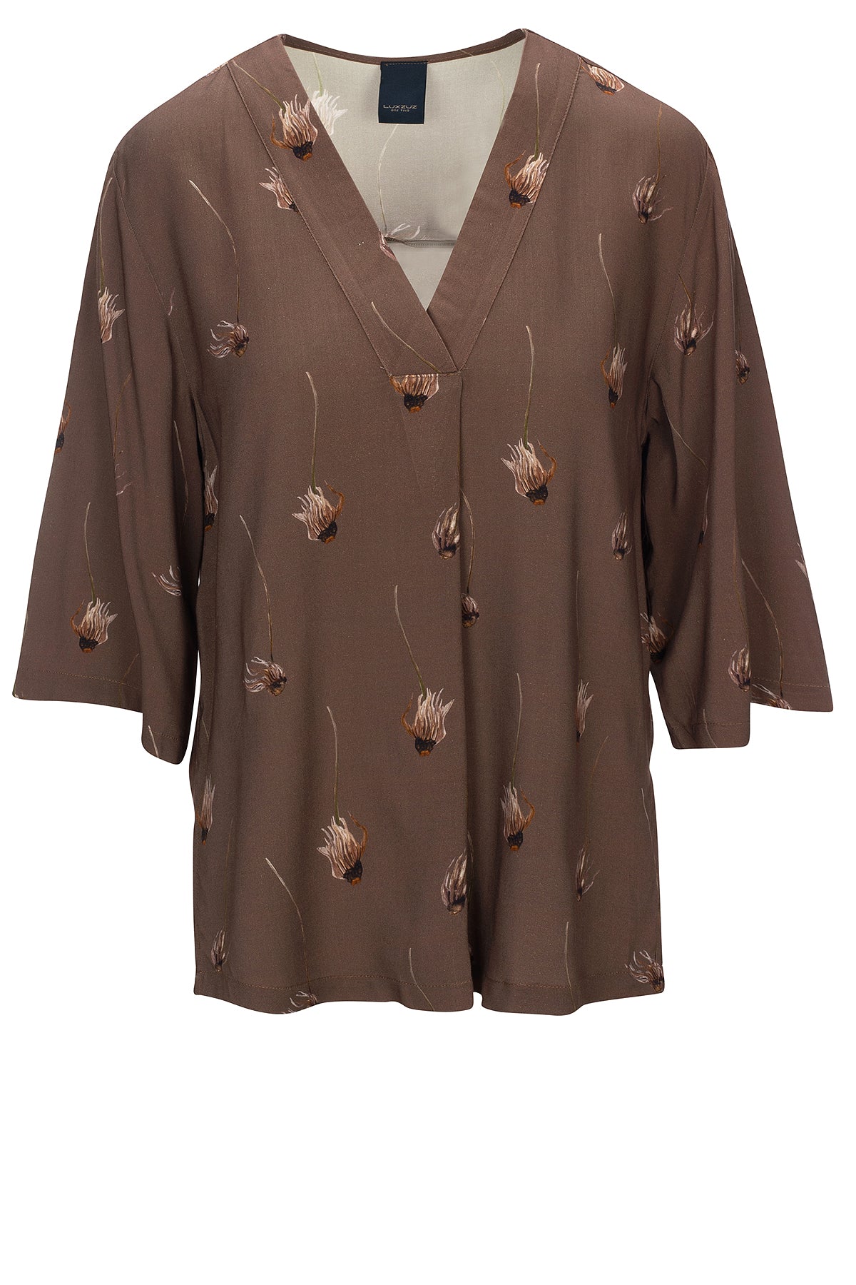 LUXZUZ // ONE TWO Zella Blouse Blouse 782 Otter Brown