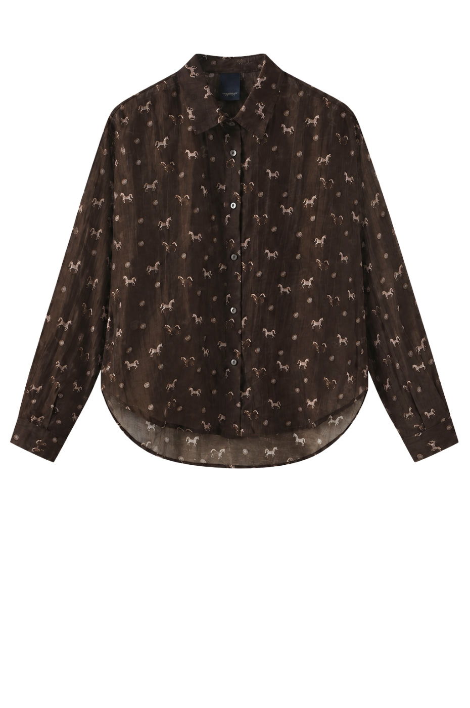LUXZUZ // ONE TWO Zerafine Shirt Shirt 788 Chocolate Chip