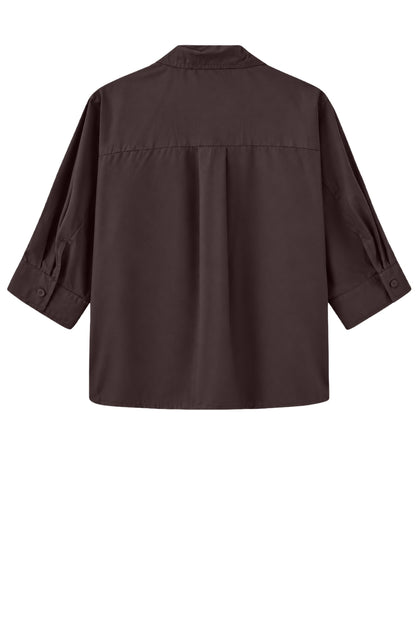 LUXZUZ // ONE TWO Zia Shirt Shirt 793 Chocolate Plum