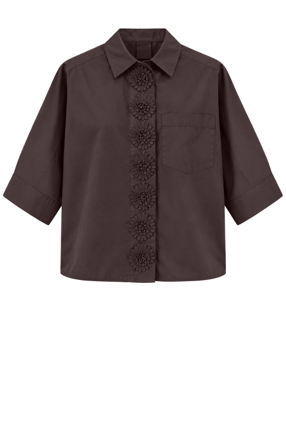 LUXZUZ // ONE TWO Zia Shirt Shirt 793 Chocolate Plum