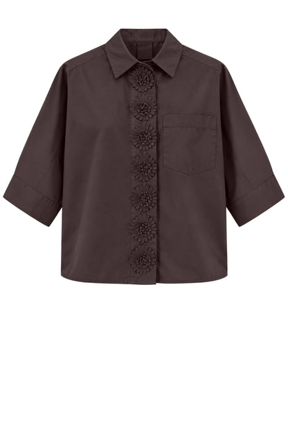 LUXZUZ // ONE TWO Zia Shirt Shirt 793 Chocolate Plum