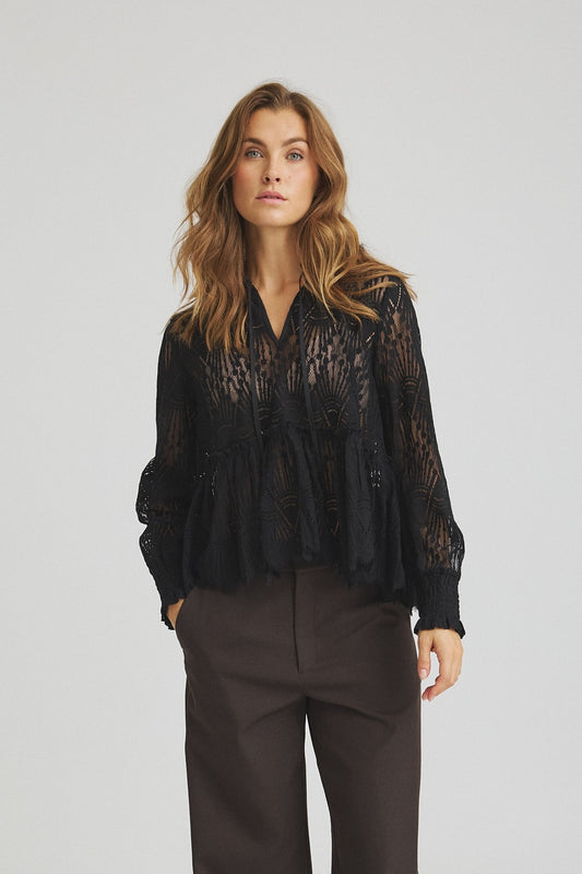 LUXZUZ // ONE TWO Zinaida Blouse Shirt 999 Black
