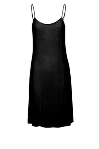 Melie Medi-Slip Dress - Black